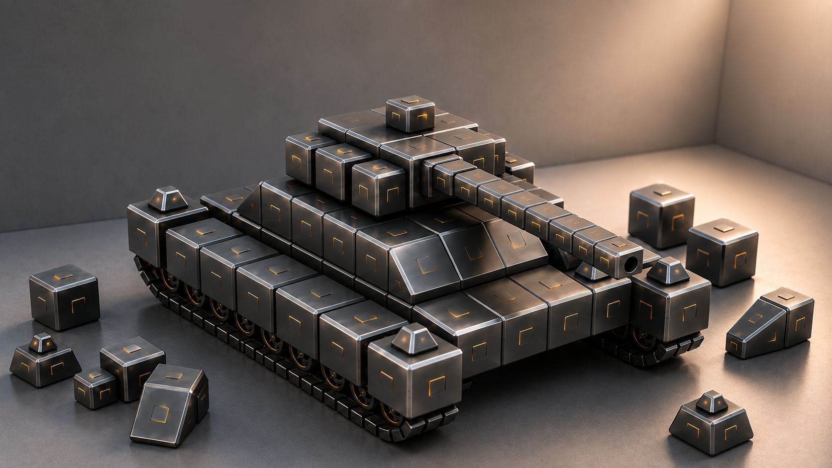 Modular cube-block tank assembled with the Modular Building System